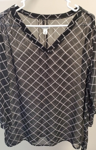 Old Navy Tops - Sheer black and white blouse Old Navy Tops - Sheer black and white blouse